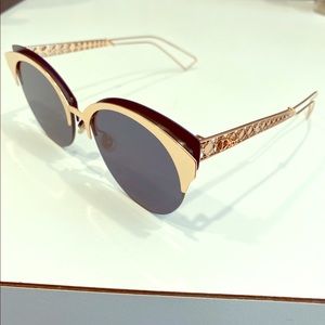 Dior Cateye Navy Blue Rosegold Sunglasses